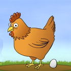 Игрушечная курица с яйцом