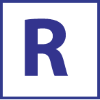 Карточка 5 на 5 с заглавной буквой R