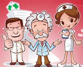 Медицинские профессии: врач, медсестра и окулист