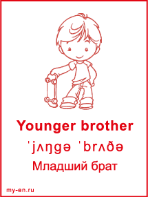 Карточка «Члены семьи». Младший брат.
