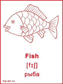 Карточка «Природа». Рыба.