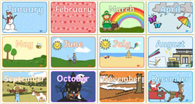 Названия месяцев на английском языке с картинками