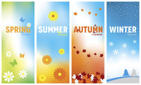 Времена года: зима, весна, лето, осень.